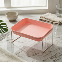 Rectangular Pet Bowl Ergonomic Design PP Bowl Insert Complimentary