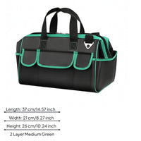 Oxford Cloth Tool Bag Reinforced Seams Tool Organizer Bag Zippered Utility Zipper Pouch Portable