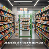 Large Capacity Floor Standing Retail Shelf Strong Load-Bearing Freestanding Shop Shelf Easy to Assemble Freestanding Snack Merchandiser Space Saving for Business Owners, Exhibitors, Homeowners, Convenience Shop S, Supermarkets, Supermarket, Pharmacies