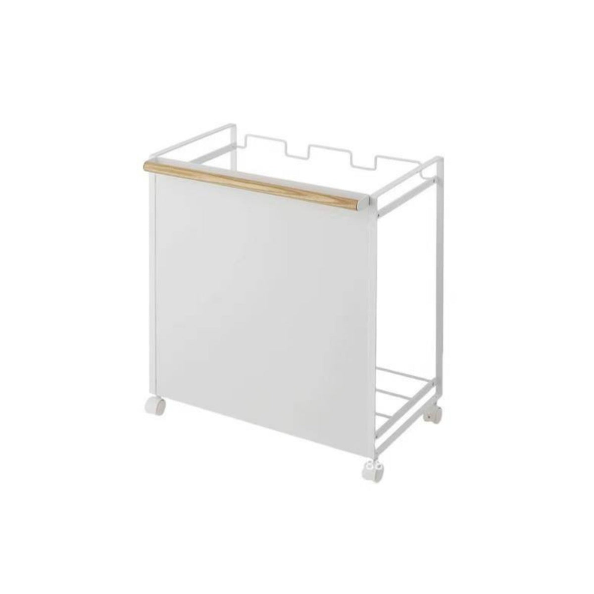 3-Compartment Trash Sorter Portable Rolling Garbage Bag Stand Easy to Use