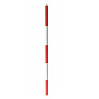 High-Contrast Colors Red and White Survey Pole Pointed Tip Telescopic Survey Pole Surveying Equipment for Surveyors