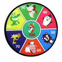 Foldable Sticky Ball Dartboard Improves Hand-Eye Coordination Hook-and-Loop Ball Target Game Parent-Child Interaction Cloth Target Board Set for Toddlers, Indoor, Outdoor
