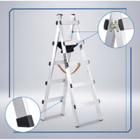 Stepladder Ladder Anti-Slip Double-Sided Ladder Stable Step Stool for Homeowners, Painters, Home Repairs, Garage, Closet