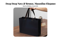 Elegant Design Black Paper Gift Bag Thick Cardstock Material Black Gift Bag with Handles Reinforced Bottom for Men, Adults, Corporate Events