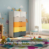 Space-Saving Kids Clothes Storage Unit Large Capacity Multi-Layer Drawer Organizer Strong Load-Bearing Plastic Storage Cabinet Long-Lasting for Children, Homeowners, Nursery, Playroom, Bedroom, Hallway