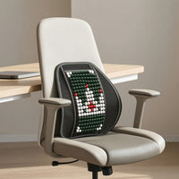 Cushion with Wooden Beads Ergonomic Beaded Cushion Ventilated Mesh Back Support Pad for Drivers, Office Workers, Long Commutes