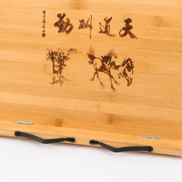 Bamboo Book Stand, Adjustable Folding Support for Reading and Recipes, Ergonomic Book Holder 39x28cm