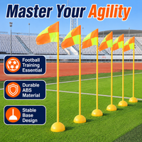North Football Training Poles, Soccer Slalom Poles, Agility Speed Training Equipment Collapsible Agility Poles