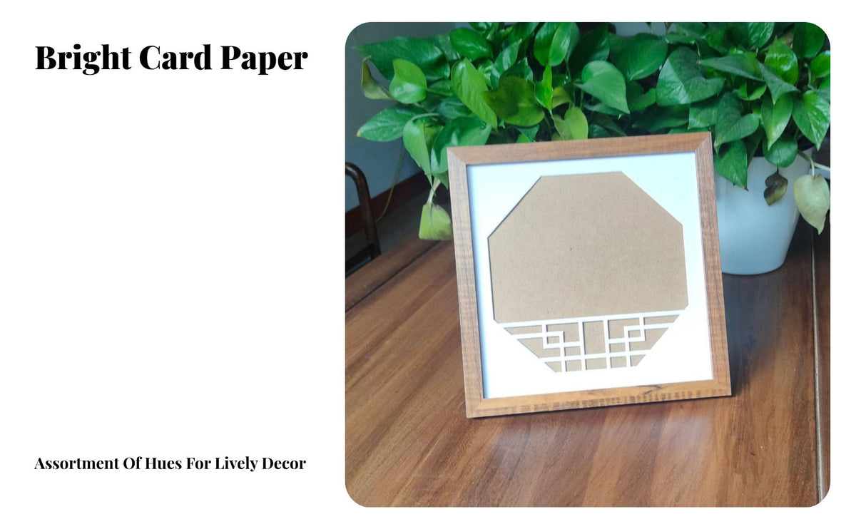 Chinese Lattice Cutcut-Through Mat Hollow-Cut-Through Design Photo Frame Insert Thickened Framing Supply for Artists, Home Decorators, Art Display