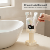 Toothbrush Holder with Dust Cover and Drainage, Portable Multifunctional Toothbrush Cup Holder for Home
