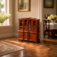 Dollhouse Storage Cabinet Realistic Cabinet with Doors Classic Cupboard for Collectors