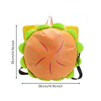 Hamburger Backpack Cute Cartoon Burger Bag Parent Child Use Cartoon Backpack for Teens, Shopping