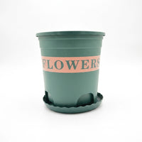 Tree Planters and Flower Planters Outdoor, Heavy Duty Green Plant Pot with Optional Saucer, Round Tapered Pot for Garden Trees and Plants