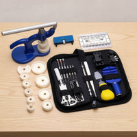 Portable Watch Repair Tool Kit with Case Organized Watch Repair Kit with Carrying Case Compact Complete for Hobbyists, Technicians, Home Maintenance, Bracelet Sizing