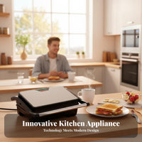 Multi-Functional Multifunctional Steak Machine Nonstick Coating Electric Panini Press Non-Stick Surface Panini Press Grill Double-Sided Heating for Home Cooks, Office Workers, Families, Lunch, Dinner, Dorm Room
