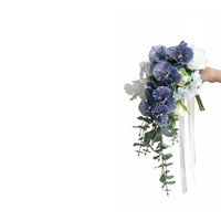 Romantic Design Waterfall Bridal Floral Arrangement Elegant Cascading Wedding Floral Arrangement Reusable Artificial Flowers for Brides