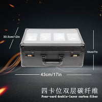 Portable Aluminum Alloy PSA Card Storage Box with Handle