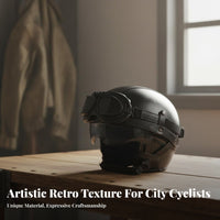 Retro Lightweight Vintage Design Half Helmet Removable Washable Liner Shielded Headwear for Men, Women, City Commuting