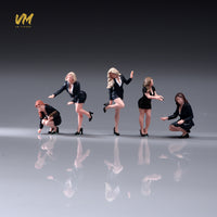 VM 1/64 Scale Set of 5 Female Sales Figures Hand-Painted Resin