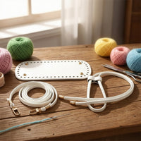3 Pieces Faux Leather Bag Foundation with Straps Chic Bag Making Kit Slim Hardware Lightweight for Crafters