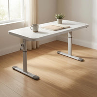 Manual Height-Adjustable Desk Wide Base Feet Office Furniture