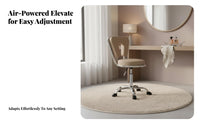 Rolling Caster Wheels Adjustable Swivel Seat with Backrest Modern Minimalist Design Adjustable Swivel Stool U-backBack Padded Cushion Mobile Seating Stable Load-Bearing for Beauticians Artists, Kitchen, Beauty Salon, Dental Office Medical Office