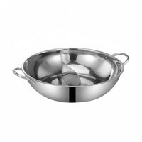Divided Hot Pot Thickened Hot Pot with Divider Polished Cookware for Families, Parties