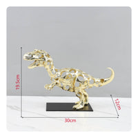 Metal Animal Sculpture Statue Electroplated Hollow Gilded Animal Figurine Symbol of Strength Residence Decor for Office