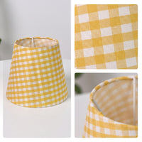Gingham Lampshade Checked Textile Lampshade Lamp Shade Small Lighting Classic for Reading Nook