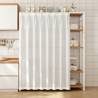 particle barrierproof track system particle barrier Screen Clutter Hiding Cabinet Curtain effortless Gliding Shelf screenDrill Installation for Renters, property owners, Students, Kitchen, Bedroom, Living Room, Bathroom