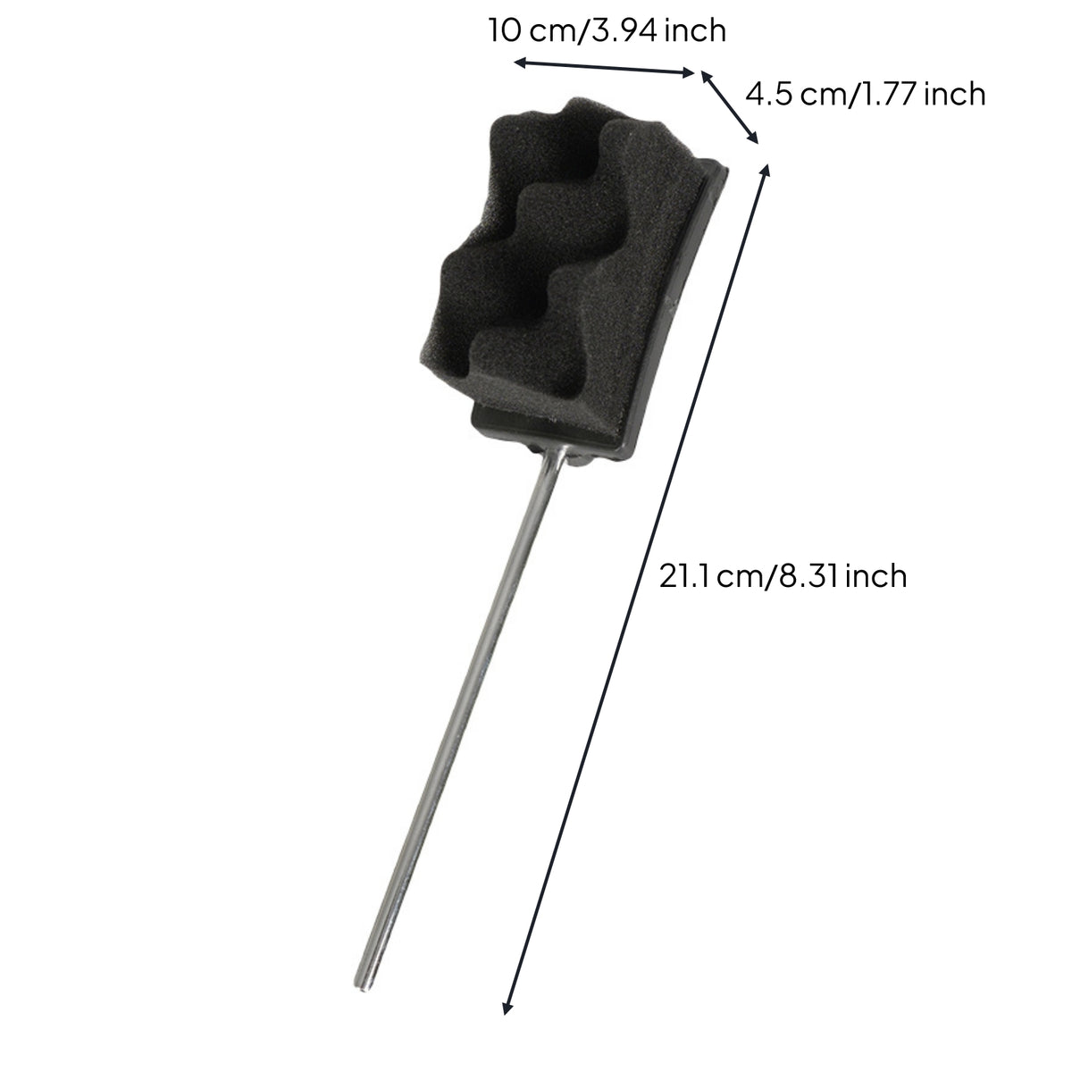 Stainless Steel Bass Drum Pedal Beater with Foam Head Cushioned Drum Pedal Beater with Foam Head Soft Low-Noise for Drummers, Beginners, Practice, Home