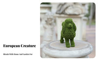 Verdant Canine Topiary Indoor & Outdoor Use Flocked Dog Figurine Weather Resistant Flocked Animal Figurine for Pet Lovers, Homeowners, Balcony, Lawn