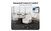 Minimalist design Highrear rotate Chair with Armrests Height Adjustable Highrear administrative caster Ergonomic Design Office Furniture effortlessRolling Casters for administratives, Home Users, Students, Conference Room, Work Station