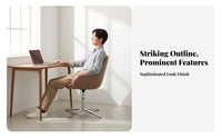Adjustable Height pivot Computer Chair Modern Minimalist aesthetic Desk Seat Rolling Casters Office Furniture Ergonomic Design for Remote Workers, Students, Adults, Study Room, Workspace, Bedroom
