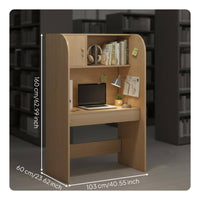 Single Person Study Cubicle Study Carrel Study Furniture Individual Learning Station with Privacy Screen and Storage Suitable for Student Dormitory Home Workspace Library Office
