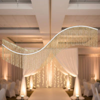 Wrought Iron Ceiling Tube Versatile Wedding Hanging Tube Detachable Design Event Supply for Parties
