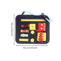 Busy Board with Shoulder Strap Educational Screen Sensory Quiet Busy Toy for Young Children, Travel