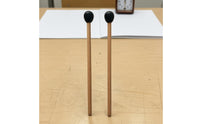 Matching Pair Mallet Drum Mallets Black Head Mallet Drum Mallet Natural Wood Wooden Mallet Slender Shaft for Hand Drums