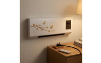UK Plug Digital Wall Heater Decorative Front Print Electric Wall Heater Rectangular Home Heating Easy Mount for Bathroom, Bedroom