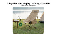 High rearrest Lowsilhouette Moon Chair Foldable Design Outdoor Furniture Lightweight Portable Seating rapid-folding for Campers, Beachon-the-on-the-moveers, Camping, Picnics, Beach, rearyard