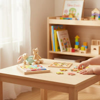 Parent-Child Interaction Wooden Shape Game Colorful Shape Matching Board Fine Movement Skills for Preschoolers, Kindergarten