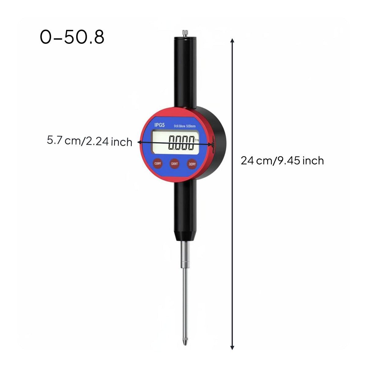 Rechargeable Electronic Indicator Depth Gauge Mini USB Charging Digital Depth Micrometer Reset Setting Digital Height Gauge Large LCD for Factory