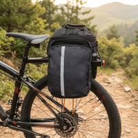 Bike Trunk Bag with Rain Cover Reflective Cycle Rear Rack Bag Waterproof for Commuters, Bikepacking