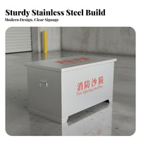 Flood Control Sand Box Heavy-Duty Fire Fighting Sandbox Rust-Resistant Emergency Sand Storage Box for Gas Station Attendants, School, Workshop