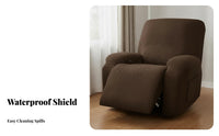 Recliner Cover Flexible Fit Slipcover Full Coverage Chair Protector for Pet Owners, Home Residents, Living Room, Home, Bedroom