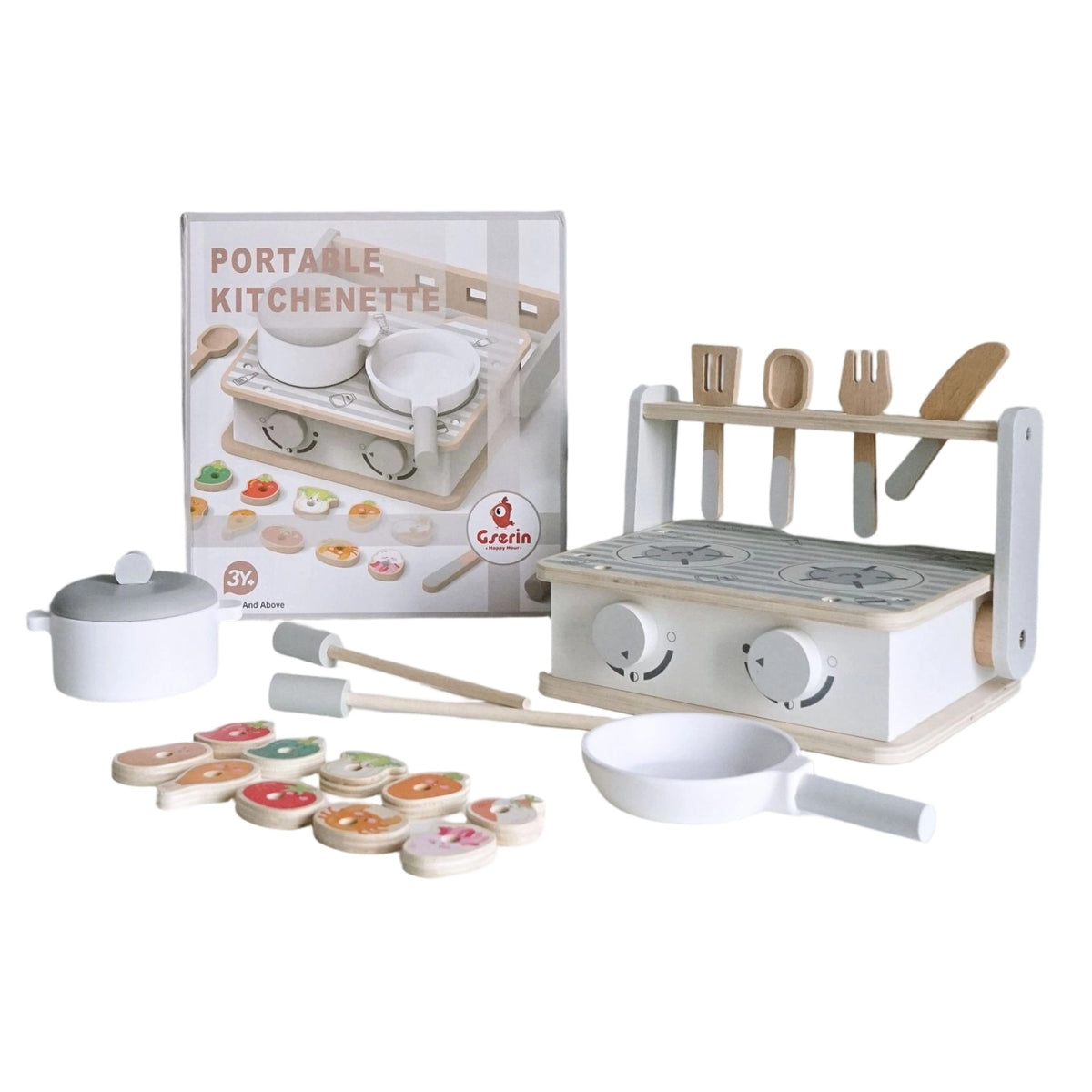Pretend Pretend Kitchen Portable Mini Kitchen Storage Shelf Compact