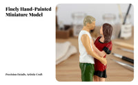 1:64 Scale Couple Figurine Anniversary Gift 1:64 Scale Person Figure Customizable Craft Miniature People Model for Couples, Collectors