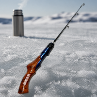 Chameleon Ice Fishing Rod Set with Mini Portable Reel for Winter Fishing