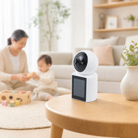 High Resolution Communication System System with Indoor Monitor Compact Tabletop Monitor with Camera Real-Time Visual Communication System Camera Easy Install for Elderly
