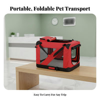Breathable Mesh Panels Foldable Pet Crate Lightweight Portable Pet Crate Easy to Assemble Collapsible Dog Kennel Multiple Doors for Campers, Travelers, Outdoor, Outdoors, Camping, Indoors